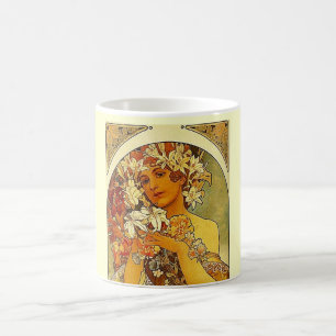 Mug fleurs mucha