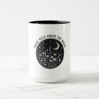 Mug fleurs nocturnes étoilées