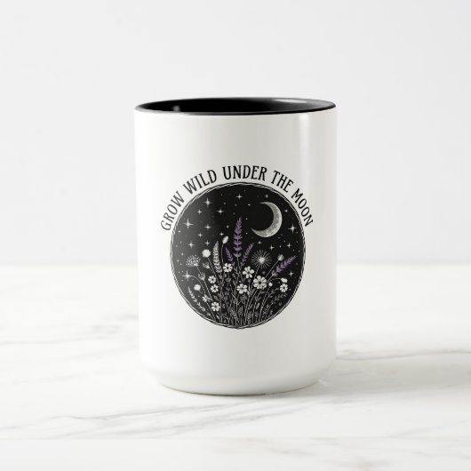 Mug fleurs nocturnes étoilées (Centre)