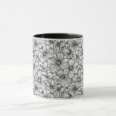 Mug Fleurs Noir Blanc (Centre)