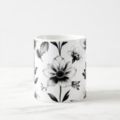 Mug Fleurs noires et blanches (Centre)