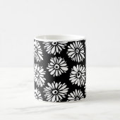 Mug Fleurs noires et blanches funky (Centre)