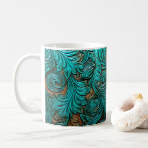 Mug Fleurs occidentales imprimées en cuir 3D