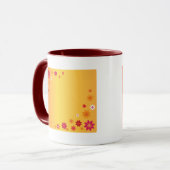 Mug Fleurs orange (Devant gauche)