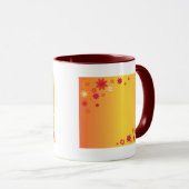 Mug Fleurs orange (Devant droit)