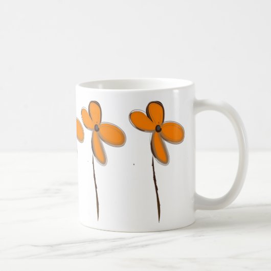 Mug Fleurs orange (Droite)