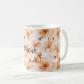 Mug Fleurs Orange Croire (Devant droit)