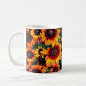 Mug Fleurs orange et marron (Gauche)