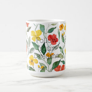 Mug Fleurs orange jaune