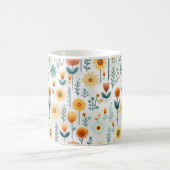Mug Fleurs orange Motif coloré (Centre)