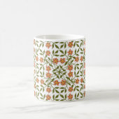 Mug Fleurs orange, Motif Floral, Verdure, Boho (Centre)