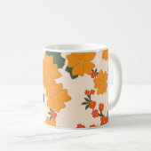 Mug Fleurs Oranges, Motif Floral, Motif De Fleurs (Devant droit)