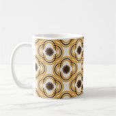 Mug Fleurs ou yeux - orange et marron (Gauche)
