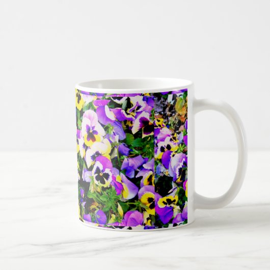 Mug fleurs panseuses multicolores (Droite)