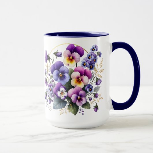 Mug Fleurs Pansy Violet (Droite)
