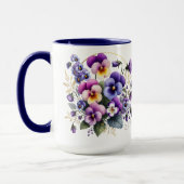 Mug Fleurs Pansy Violet (Gauche)