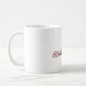 Mug Fleurs papillon blanc Bourgogne rouge (Gauche)