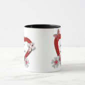 Mug Fleurs papillons de coeur rouge Valentines Jour am (Centre)