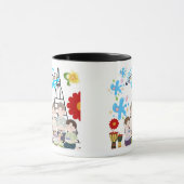 Mug Fleurs parfumées éclaboussées noir & blanc (Centre)