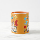 Mug Fleurs parfumées éclaboussures orange (Centre)