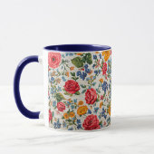 Mug Fleurs partout, design coloré, (Gauche)
