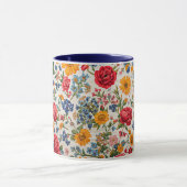 Mug Fleurs partout, design coloré, (Centre)