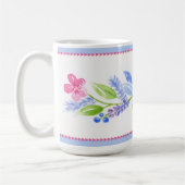 Mug Fleurs pastel à l'aquarelle peintes à la main (Gauche)