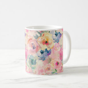 Mug Fleurs Pastel Abstraites colorées Motif Floral
