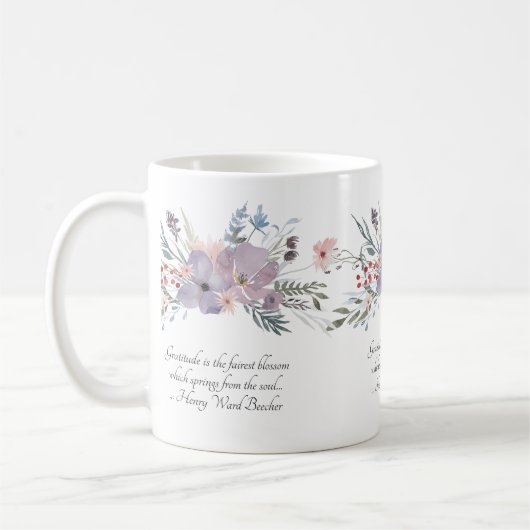 Mug Fleurs pastel délicates (Gauche)