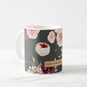Mug Fleurs Pastel Modernes & Cadeau Personnalisé Kraft (Devant gauche)