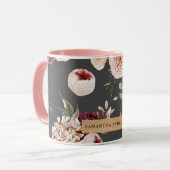 Mug Fleurs Pastel Modernes & Cadeau Personnalisé Kraft (Devant gauche)