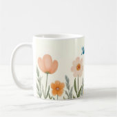 Mug Fleurs pastel rose et bleu (Gauche)