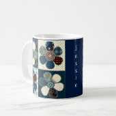 Mug Fleurs Patchwork Personnalisées (Devant gauche)