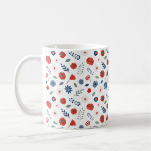 Mug Fleurs Patriotique   Cottage Été Américaine