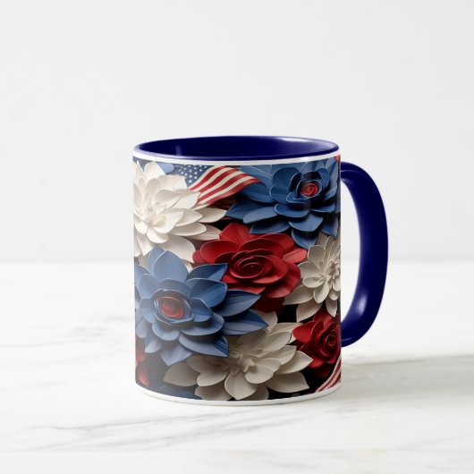 Mug Fleurs patriotiques (Devant droit)