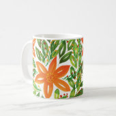 Mug Fleurs peintes à la main et Vacances (Devant gauche)