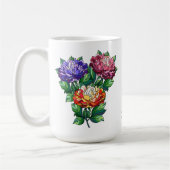 Mug Fleurs peintes avec vers de 2 Corinthiens 5:7 (Gauche)