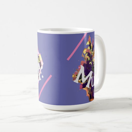 Mug Fleurs perpules avec oiseaux (Devant droit)