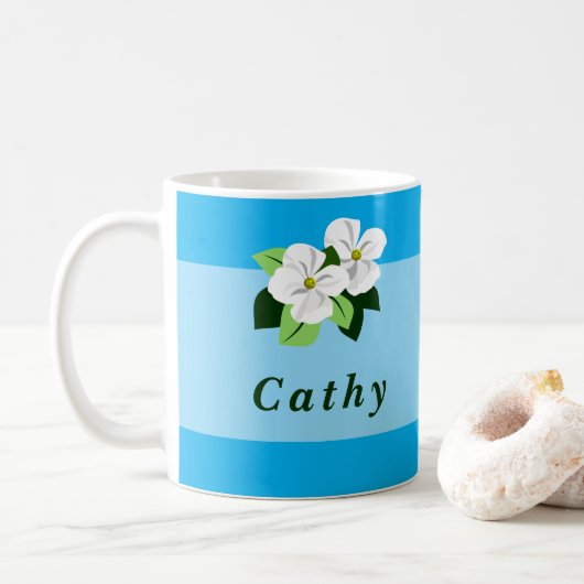 Mug Fleurs Personnalisé (Avec donut)