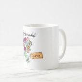 Mug Fleurs personnalisées Briesmaid (Devant droit)
