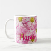 Mug Fleurs personnalisées Marguerites Conception Café  (Gauche)