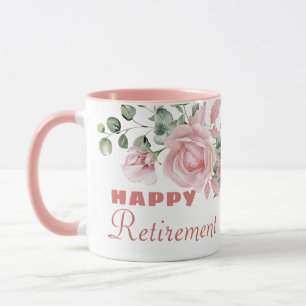 Mug Fleurs personnalisées pour une retraite heureuse