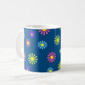 Mug Fleurs pop art colorées (Devant gauche)