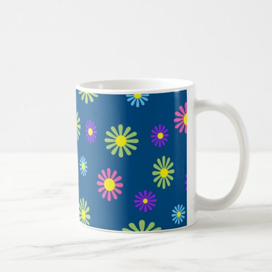 Mug Fleurs pop art colorées (Droite)