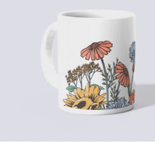 Mug FLEURS POUR Bleus GRAMMY / Jaunes Personnaliser
