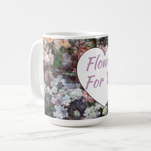 Mug Fleurs pour vous (Devant gauche)