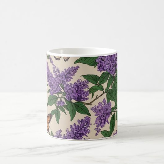 Mug Fleurs pourpres et papillons (Centre)