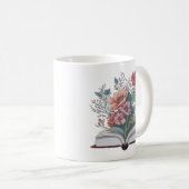 Mug fleurs poussant de livre, livre à fleurs (Devant droit)