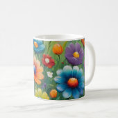 Mug Fleurs printanières colorées (Devant droit)