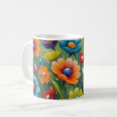 Mug Fleurs printanières colorées (Devant gauche)
